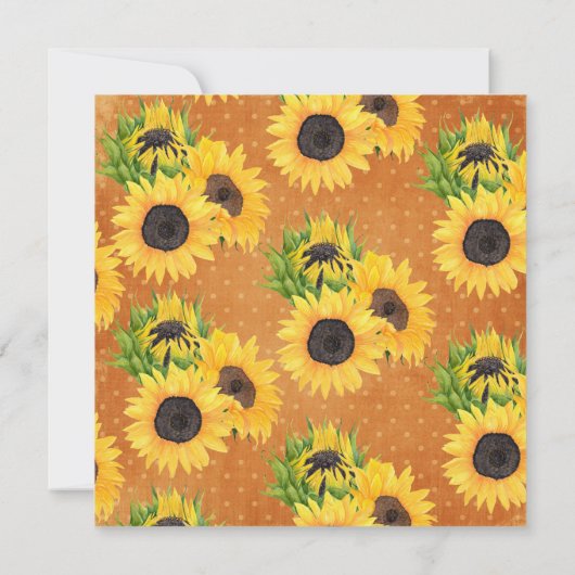 フレンドリーディナー素朴ひまわりカボチャ 招待状 (裏面)