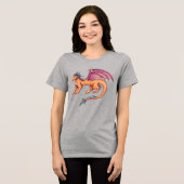 フレンドリードラゴン トライブレンドTシャツ (正面全面)