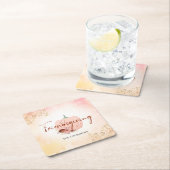 フレンドリーバラ金ゴールドグリッターパンプキン スクエアペーパーコースター (インサイチュ)