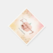 フレンドリーバラ金ゴールドグリッターパンプキン スタンダードカクテルナプキン (角)