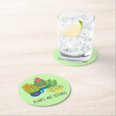 フレンドリー多肉植物 ラウンドペーパーコースター (インサイチュ)