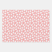 フレンドリー幽霊とスパークルハロウィーンパターン ラッピングペーパーシート (正面2)