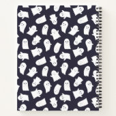 フレンドリー幽霊ハロウィンパーソナライズされた模様 ノートブック (裏面)