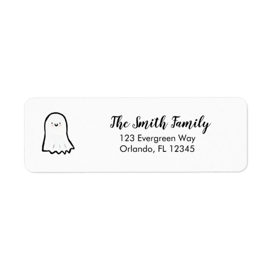 フレンドリー幽霊ハロウィン不気味 ラベル (正面)