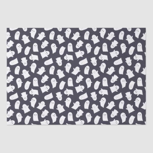 フレンドリー幽霊ハロウィーンパターン 薄葉紙 (正面)