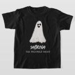 フレンドリー幽霊不気味ハロウィンキッズ Tシャツ<br><div class="desc">この可愛くて不気味な子供のTシャツは、ハロウィーンと秋をテーマにしたデザインを特徴とし、幽霊イラストレーションと宇宙を備え、あなた自身の文字を追加する。背中にはおもしろいと怖いタイポグラフィの中で「不気味」という言葉がある。ハロウィーンの休日の愛好家のための完璧素晴らしな、トリートメントのためのトリック！</div>