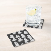 フレンドリー幽霊 スクエアペーパーコースター (インサイチュ)