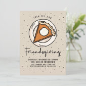 フレンドリー招待状パンプキンパイ – Thanksgiving 招待状 (スタンド正面)