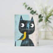 フレンドリー漫画黒猫 ポストカード (スタンド正面)