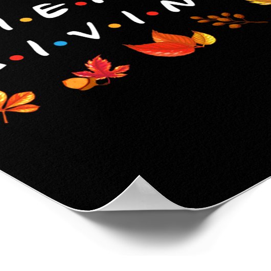 フレンドリー秋秋の友人と家族感謝してい ポスター (角)