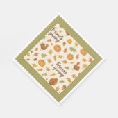 フレンドリー素朴な秋秋のカボチャ離れの スタンダードランチョンナプキン (角)