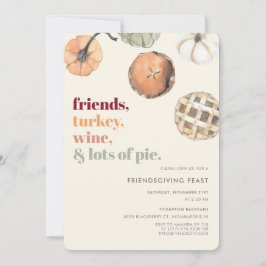 フレンドリー素朴ディナー饗宴パーティー 招待状