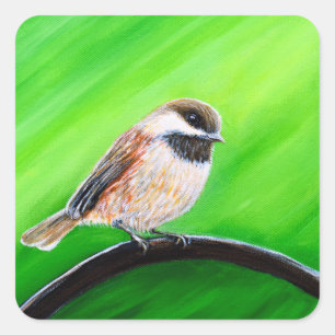 フレンドリー絵画《鳥》アメリカゴガラ スクエアシール