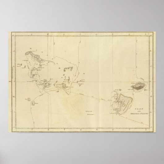 フレンドリー諸島図 ポスター (正面)