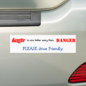 フレンドリー運転して下さい バンパーステッカー (車上)