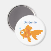 フレンドリー金ゴールドイラストレーション マグネット (正面/裏面)