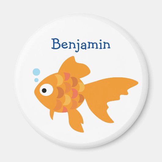 フレンドリー金ゴールドイラストレーション マグネット (正面)