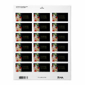 フレンドリー雪だるまヴィンテージ住所 シール (フルシート)