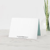 フレンドリー雪だるま北極ブルーのクリスマス写真 シーズンカード (裏面)