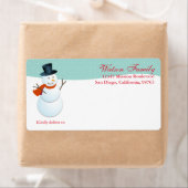 フレンドリー雪だるま北極ブルーカスタム海運 ラベル (インサイチュ)