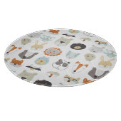 フレンドリー顔 |かわいい動物のポートレート カッティングボード (角)