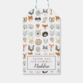 フレンドリー顔 |かわいい動物のポートレート ギフトタグ (裏面)