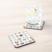 フレンドリー顔 |かわいい動物のポートレート コースター (右側)