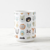 フレンドリー顔 |かわいい動物のポートレート コーヒーマグカップ (中央)
