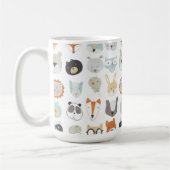 フレンドリー顔 |かわいい動物のポートレート コーヒーマグカップ (左)