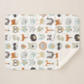 フレンドリー顔 |かわいい動物のポートレート シェルパブランケット (正面(横))