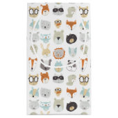 フレンドリー顔 |かわいい動物のポートレート スモールペーパーバッグ (裏面)