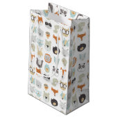 フレンドリー顔 |かわいい動物のポートレート スモールペーパーバッグ (裏面アングル)