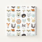 フレンドリー顔 |かわいい動物のポートレート ノートブック (裏面)