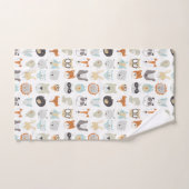 フレンドリー顔 |かわいい動物のポートレート バスタオルセット (ハンドタオル)