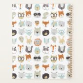 フレンドリー顔 |かわいい動物のポートレート プランナー手帳 (裏面)