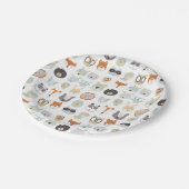 フレンドリー顔 |かわいい動物のポートレート ペーパープレート (アングル)