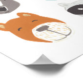 フレンドリー顔 |かわいい動物のポートレート ポスター (角)