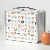 フレンドリー顔 |かわいい動物のポートレート メタルランチボックス (インサイチュ)