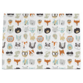 フレンドリー顔 |かわいい動物のポートレート ラージペーパーバッグ (正面)