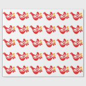 フレンドリー鳥 ラッピングペーパー (フラット)