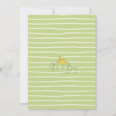 フレンドリー フォレスト ベイビー シャワー 招待状 (裏面)