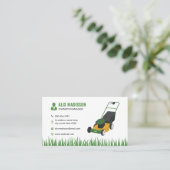 フレンドリー&プロフェッショナル芝生のカス気にタマイズ 名刺 (スタンド正面)