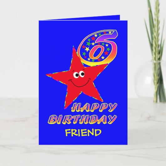 フレンドレッドスター6th誕生日 カード (正面)