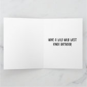 フレンド女性のカーボーイワイルドウエスト誕生日グリーティングカード カード (内部)