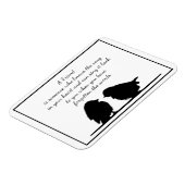 フレンド引用文のハートと鳥 マグネット (左側)