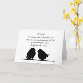 フレンド引用文の歌あなたのハート&鳥 カード (黄色い花)