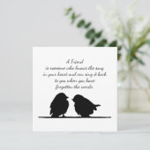 フレンド引用文の歌あなたのハート&鳥 カード (スタンド正面)