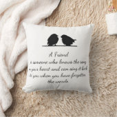 フレンド引用文の歌あなたのハート&鳥 クッション (ブランケット)
