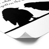 フレンド引用文の歌あなたのハート&鳥 ポスター (角)