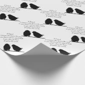 フレンド引用文の歌あなたのハート&鳥 ラッピングペーパー (角)